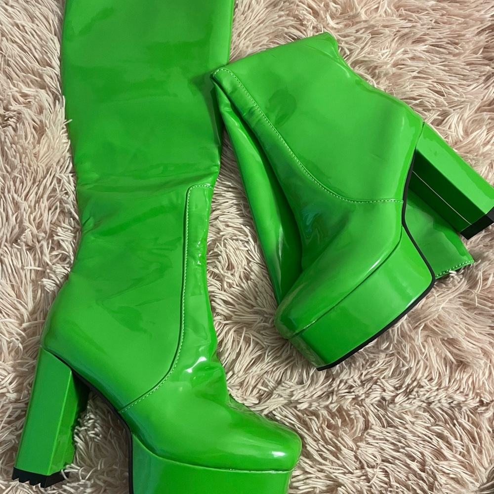 Tall Green Boots